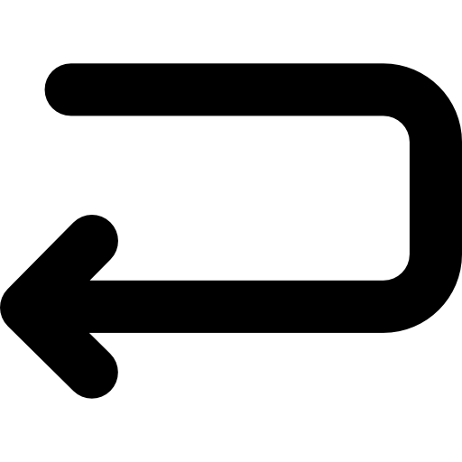 Back left arrow of returning angle